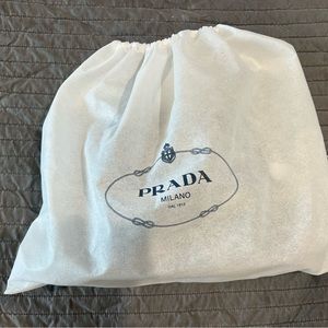 Brand new Prada Tessuto Nylon Soft Calf Leather Trim.